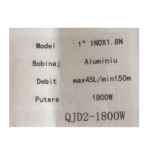Pompa Submersibilă QJD2‑1800W, 1800 W, Bobinaj Aluminiu, 45 l/min (2,7 m³/h), Refulare 150 m Tengtian - imagine 2